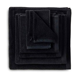 Heckett Lane Bath Wash Cloth, Black, 16 x 21 cm