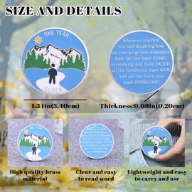 LParkin 1 Year Sobriety Coin, Sober Chip, Recovery AA Chips and Medallions, Alcoholics Anonymous Medallion, Anniversary Token Sober Gifts for Men Women