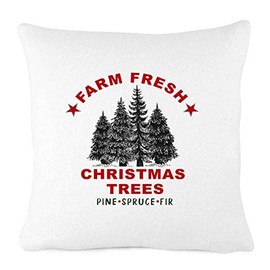 What for apparel Farm Fresh Christmas Trees Pine Spruce Fir Pillow Cover Farmhouse Décor Rustic Holiday Decorations