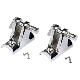 NRC&XRC Stainless Steel 316 Pair of Bimini Top Deck Hinge 90°Fitting Concave Base Hardware with Quick Release Pin with Fasteners