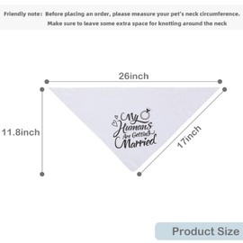 MAXIQI Dog Engagement Party Supplies, My Humans are Getting Married Dog Bandana, Premium Dogs Wedding Outfit as an Engagement Gifts for Couples, Suitable for Medium Small Dogs and Cats