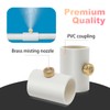 DUZFOREI 10Pcs PVC 20mm Misting Nozzles Coupling with Brass Mist