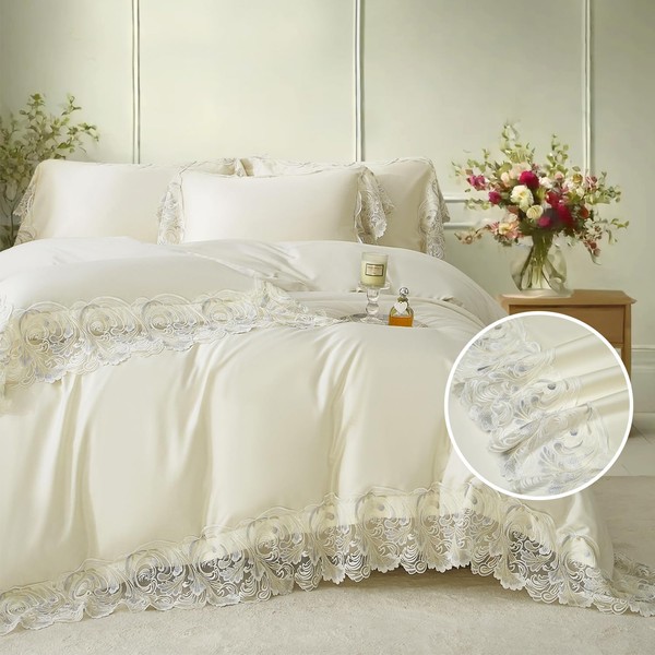 mixinni Luxury Premium 100% Egypaian Cotton Percale Duvet Cover Sets