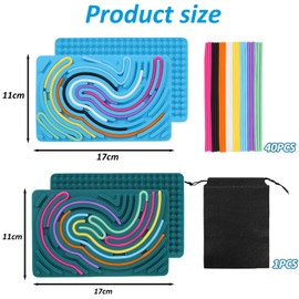 Aurasky Gifts 2 Pieces Sensory Activity Board, Sensory Toy, Sensory Fidget Toys, Double-Sided Activity Board for Children and Adults for Anxiety ADHD & Autism