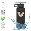 Vanderbilt University 32oz Stainless Steel Double Walled Black Beverage Bottle