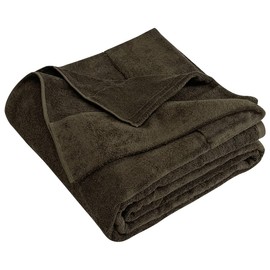 Rivere Half Size 100% Egyptian Cotton Summer Towel Blanket Moisture Wicking Heavyweight (Brown)