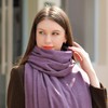Masada Women's Winter Scarf, Warm and Soft Scarf, Purple