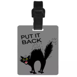 Unbranded Cat Travel Luggage Tag Plastic Suitcase Carry On Bag Baggage Put It Back Humor