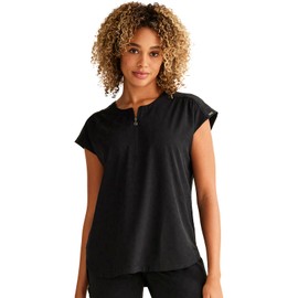 Healing Hands Purple Label Women Scrubs Top Jayden HH602, M, Black