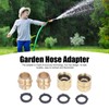 2Pairs 3/4in Brass Hose Adapter 2 Way Hose Adapter Durable