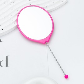 Frinnovan 5 Pack Beadable Combs DIY with 5 Pack Beadable Mirrors Set Handheld Oval Shaped Plastic Wide Tooth Hand Handle for Crafts Portable Cute Travel Makeup Mirror, Colorful