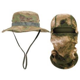 Jupsk Sun Hat for Men, Camouflage Summer Hat with Neck Protector Bucket Hat Outdoor Cap Mountaineering Cap Foldable Fishing Hat Sun Protection Hiking Cap Beach Cap for Adults