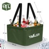 Tavaler Folding Bowl Camping 15 L, Foldable Washing Bowl Camping,