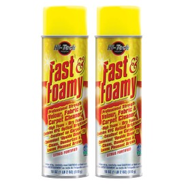 HI-TECH Fast & Foamy Carpet & Upholstery Cleaner with Upside Down Spray Nozzle (2 Pack)