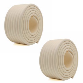 M2cbridge Multifunctional Edge and Corner Guard Coverage Baby Safety Bumper DIY 6.5 Ft (Rice White (6.5ft x 2))