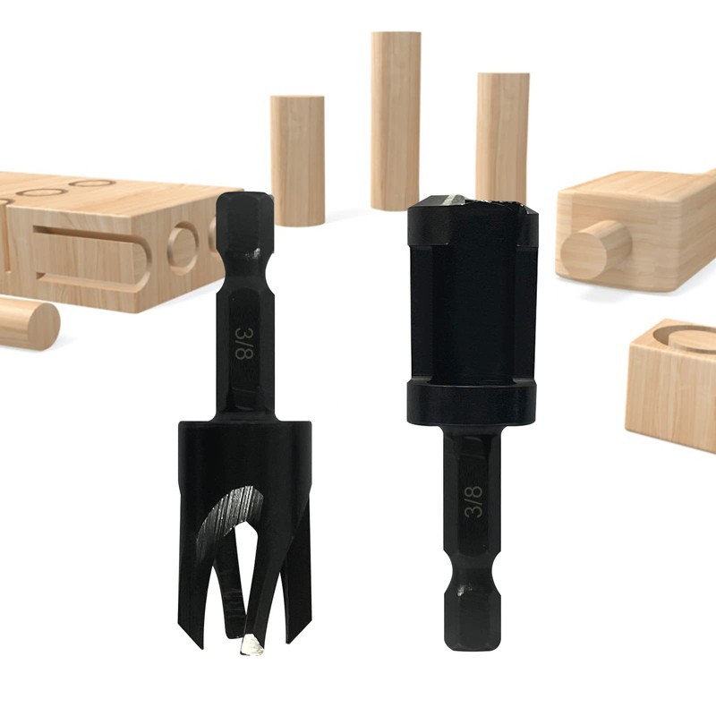 Wood Plug Cutters, 4 pcs Straight Wood Plug Cutters &