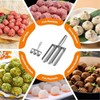 Quixotical Kitchen Meatball Maker, Stainless Steel Triple Meatball Maker, Manual