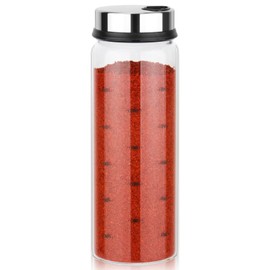 LEEPAT Spice Jars with Twist Lid, Pack of 2 Borosilicate Glass Spice Shakers, 150 ml Spice Jars with 4 Types of Spice Holes for Kitchen, Outdoor Barbecue, BBQ, Cooking