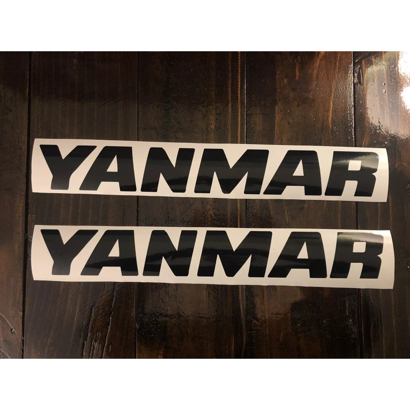 Yanmar 36” Stickers Black (2 Set) Decals Mini Excavator Construction