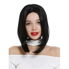 WIG ME UP - YZF-4365-1B Women's Short Concave Bob Longbob Wig Middle Parting Black