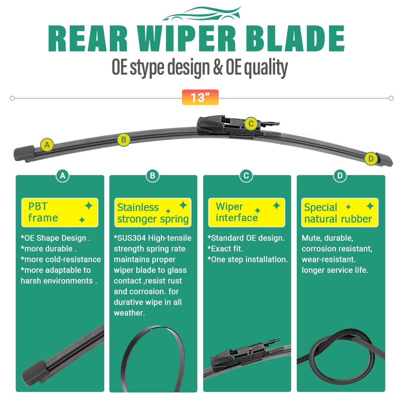 26" 19" 13" Windshield Wiper Blades Replacement for Range Rover
