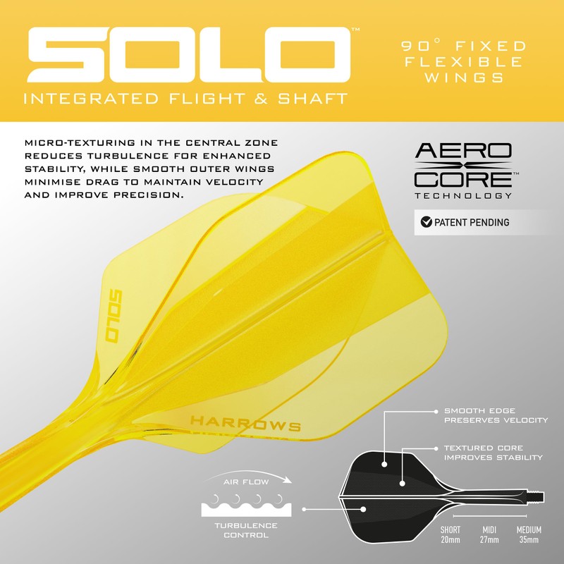 Harrows Solo Integrated Flight & Shaft System – 3 Molded