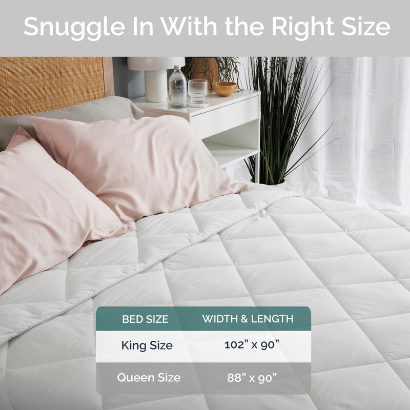 Bamtek 100% Viscose Derived from Bamboo Comforter, Cooling Comforter, Duvet