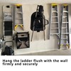 Juformin Heavy-Duty Wall Mount Ladder Hooks for Storage - Wheelbarrow