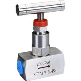Stainless steel Needle valve 1/8" NPT High pressure 2000 PSI, Pressure regulating, flow control, Instrument Gauge Valve, Water Oil Gas