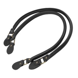 Murtenze 2 Pack 24 Inch Purses Straps, Soft Cow Leather Straps, Leather Handbag Handles Black Replacement Purse Strap, Handles for Bags DIY Making Accessories.