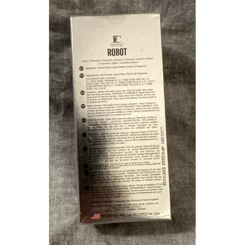 Fragrance Couture NEW ROBOT Eau De Parfum for Men Spray