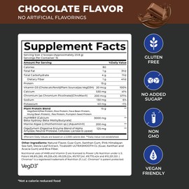 POWERLIFE Tony Horton High Impact Plant Protein Powder with 3000 MG of HMB, Plant-Based, No Sugar Added, Vegan, Keto Friendly, Non-GMO (Chocolate)