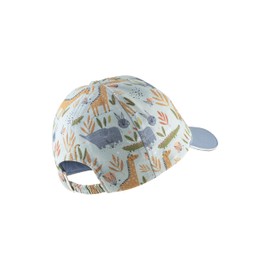 Sterntaler Baseball Cap Safari - Boys' Baseball Cap Made of Flame Yarn Jersey with All-Over Print - Summer Cap Elastic with Elastic Band - Sporty Baby and Children's Visor Cap UV Protection 50+, ice
