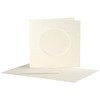 Creativ Company 23722 10-Piece Passepartout Card, Off-White