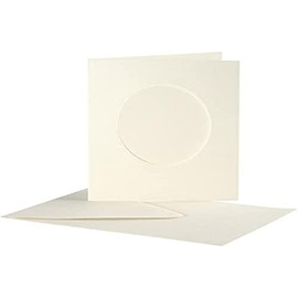Creativ Company 23722 10-Piece Passepartout Card, Off-White