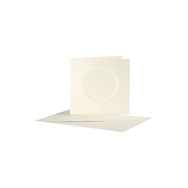 Creativ Company 23722 10-Piece Passepartout Card, Off-White