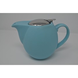 Saara, 0.9 Litre Ceramic Teapot with Insert, Ceramic, Matt Sky Blue, 0.9 Litre