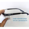 ADC 5002BKQ Deluxe Full-Frame, Length-Adjustable Protective Eyewear with UVA and