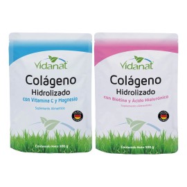 Kit 1 Colageno Biotina Y Acido Hialur + 1 Vitamina C Y Mag Sabor Sin sabor