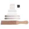 Leather Stropping Kit Complete Tools Double Sided Leather Paddle Honing