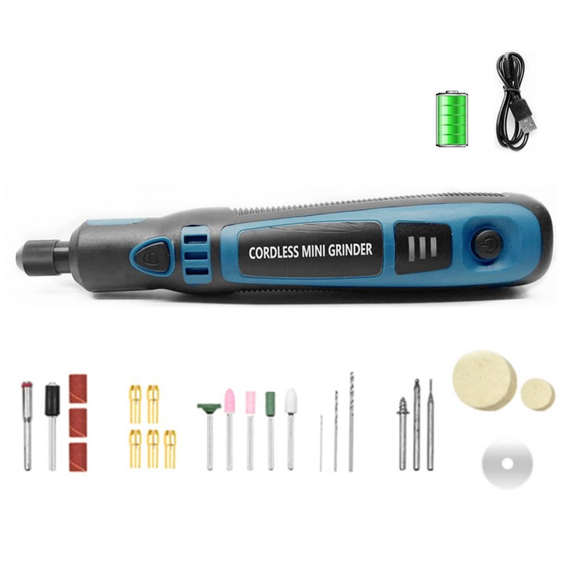 Electric Grinder Pen, 3 Speed Cordless Rotary Tool, USB Charging