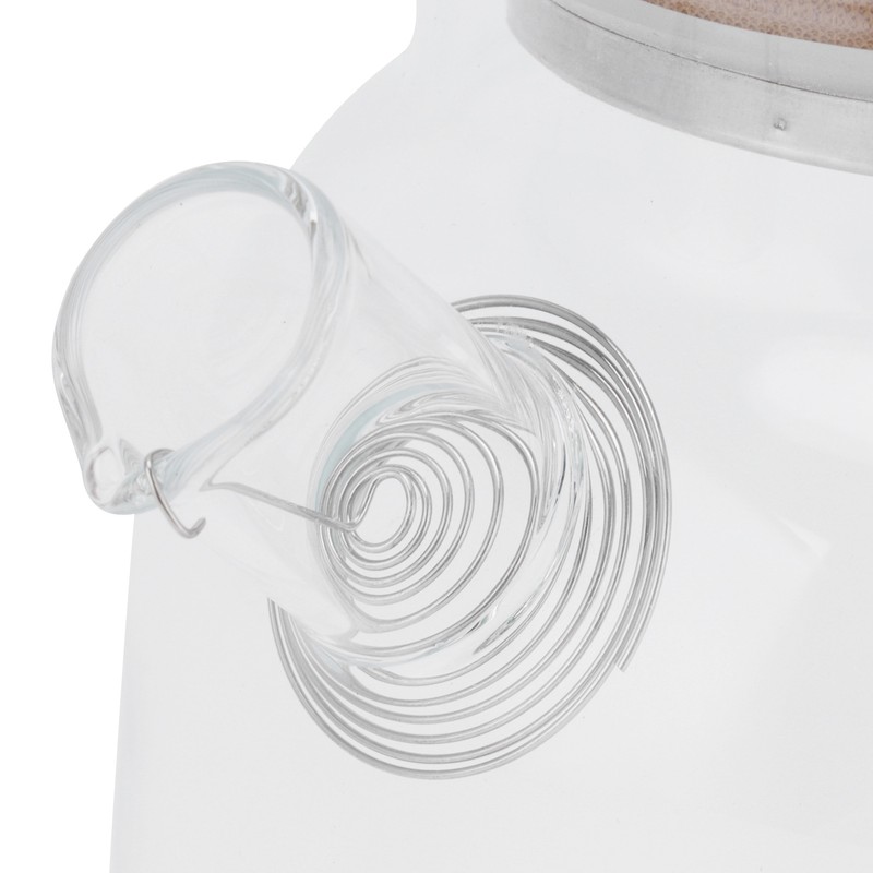 Transparent Glass Tea Pot 600ml Large Capacity Heat Resistant Water