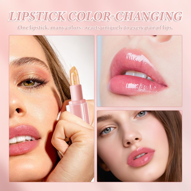 Pack of 2 Temperature Colour Changing Lipstick, Lip Balm, Waterproof,