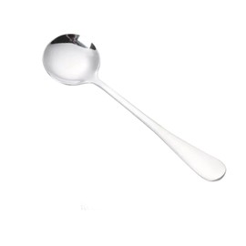 Round Head Soup Spoons, 2Pcs Metal Korean Spoon Stainless Steel Soup Spoon Dinner Table Spoon Wide Tablespoons for Soup Dessert Coffee(Silver)