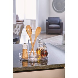 iDesign 79610 Ariel - Tocadiscos giratorios de plástico sin BPA, organizador de almacenamiento para encimeras y armarios, 11.5 x 11.5 x 6.7 pulgadas, giratorio, grande