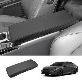 Coleya 2025 Camry Accessories Center Console Cover for Toyota Camry (LE/SE/XLE/XSE), Waterproof &Comfy Leather Camry Console Armrest Cover 2025 T oyota Camry Accessories (Leather)