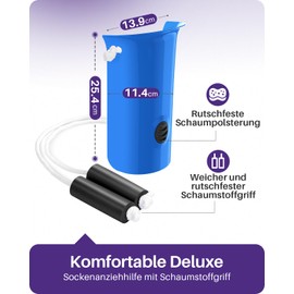 Kekoy 11.4cm Large Sock Dressing Aid for Seniors Blue
