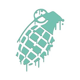 Grenade Dripping Sticker Vinyl Decal Notebook Car Window Laptop 4.5" x 6" (Mint)