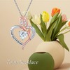 DAYLINLOVE Tulip Necklace 925 Sterling Silver Tulip Flower Pendant Necklaces