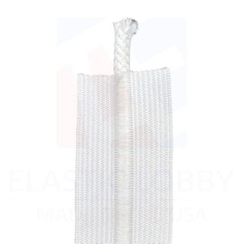 1.5 pulgadas (38 mm) con cordón elástico blanco, fabricado en Estados Unidos, 5 yardas